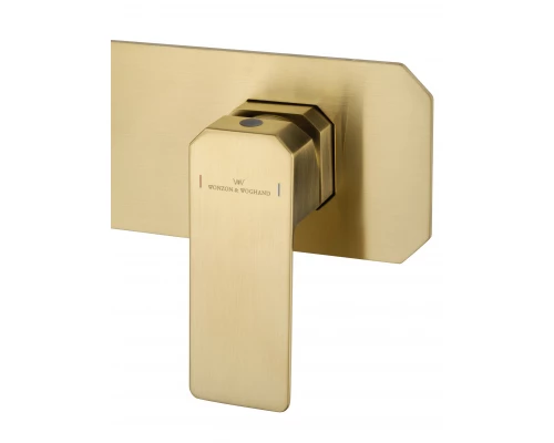 Смеситель для раковины встраиваемый WONZON & WOGHAND DIAMOND, Брашированное золото (WW-88869011- BG)