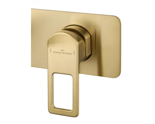 Смеситель для раковины встраиваемый WONZON & WOGHAND FRAME, Брашированное золото (WW-88869010- BG)