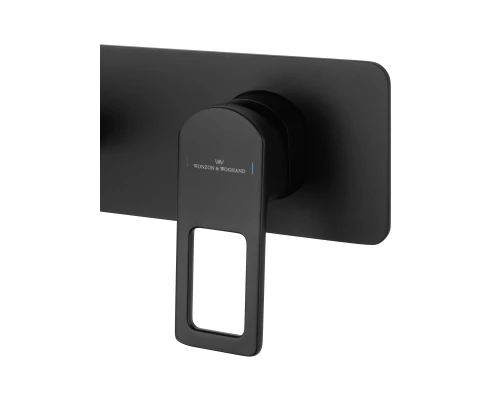 Смеситель для раковины встраиваемый WONZON & WOGHAND FRAME, Черный матовый (WW-88869010-MB)