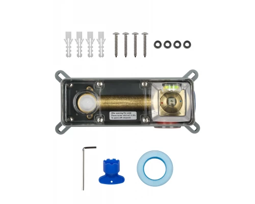 Смеситель для раковины встраиваемый WONZON & WOGHAND STEAM, Брашированное золото (WW-88869008- BG)