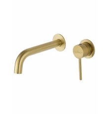 Смеситель для раковины встраиваемый WONZON & WOGHAND STICK, Брашированное золото (WW-88869017-BG)