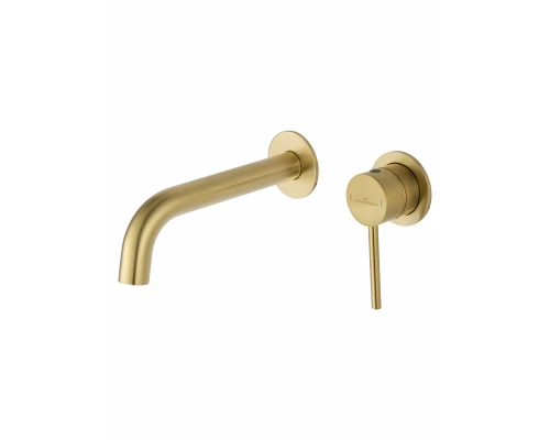 Смеситель для раковины встраиваемый WONZON & WOGHAND STICK, Брашированное золото (WW-88869017-BG)