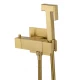 Смеситель с гигиеническим душем и термостатом встраиваемый WONZON & WOGHAND, Брашированное золото (WW-88819903-BG)