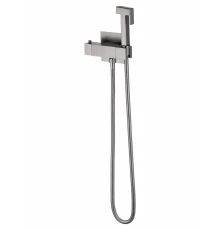 Смеситель с гигиеническим душем и термостатом встраиваемый WONZON & WOGHAND, Темный графит (WW-88819903-BGM)