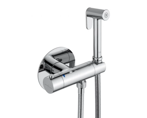 Смеситель с гигиеническим душем и термостатом встраиваемый WONZON & WOGHAND, Хром (WW-88819902-CR)