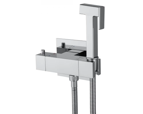Смеситель с гигиеническим душем и термостатом встраиваемый WONZON & WOGHAND, Хром (WW-88819903-CR)