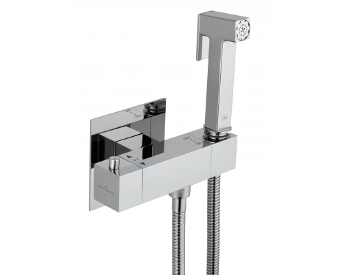 Смеситель с гигиеническим душем и термостатом встраиваемый WONZON & WOGHAND, Хром (WW-88819903-CR)