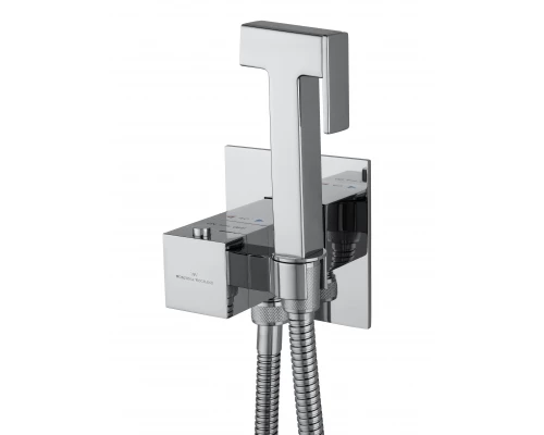 Смеситель с гигиеническим душем и термостатом встраиваемый WONZON & WOGHAND, Хром (WW-88829910-CR)