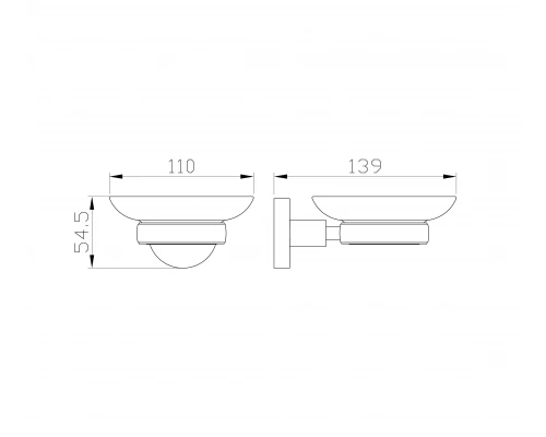 Мыльница с держателем WONZON & WOGHAND EASY, Хром (WW-8122)