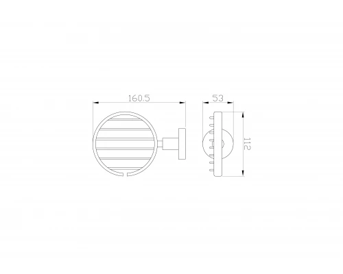 Мыльница с держателем WONZON & WOGHAND EASY, Хром (WW-8124)