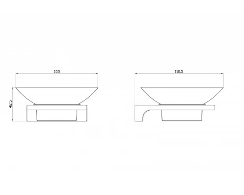 Мыльница с держателем WONZON & WOGHAND ECLIPSE, Хром (WW-9122-CR)