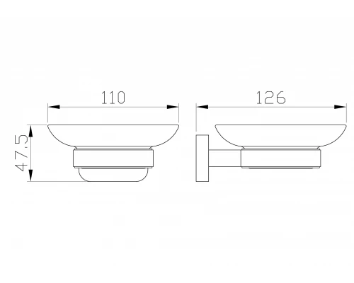 Мыльница с держателем WONZON & WOGHAND GRAFFITY, Темный графит (WW-9322)