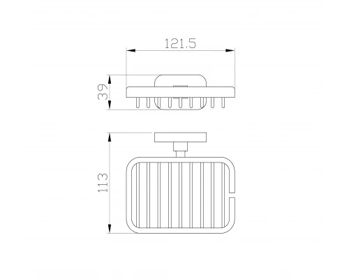 Мыльница с держателем WONZON & WOGHAND GRAFFITY, Темный графит (WW-9324)