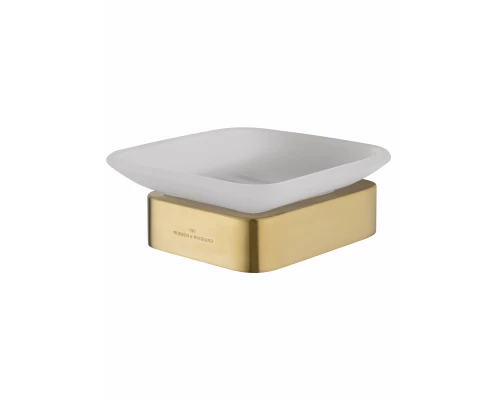 Мыльница с держателем WONZON & WOGHAND LOTTE, Брашированное золото (WW-8322-BG)