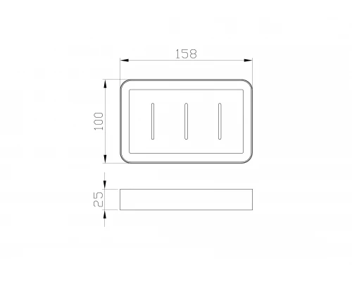 Мыльница с держателем WONZON & WOGHAND LOTTE, Хром (WW-8324)