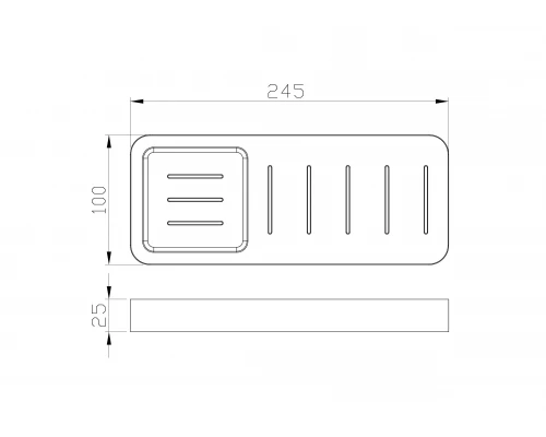 Мыльница с держателем WONZON & WOGHAND LOTTE, Хром (WW-8332)