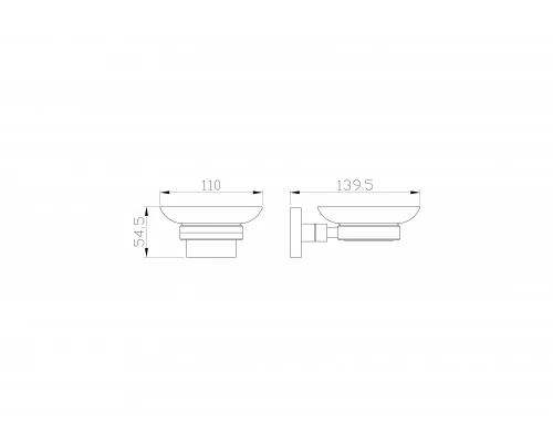 Мыльница с держателем WONZON & WOGHAND POLO, Темное золото (WW-8922-DG)