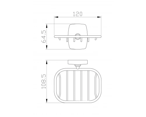 Мыльница с держателем WONZON & WOGHAND PORTO, Хром (WW-1301A)