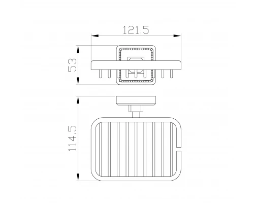 Мыльница с держателем WONZON & WOGHAND ROMA, Бронза (WW-7224)