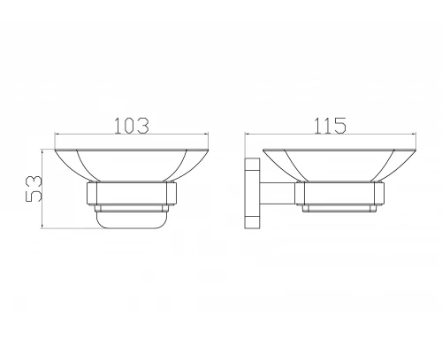 Мыльница с держателем WONZON & WOGHAND STILL, Хром (WW-6622)