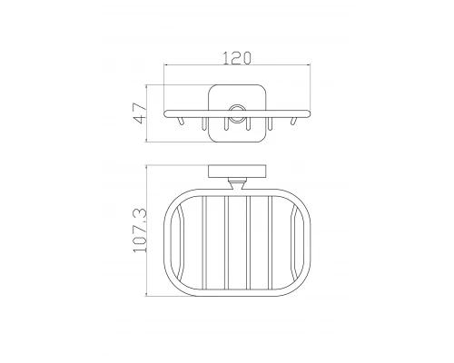Мыльница с держателем WONZON & WOGHAND STILL, Хром (WW-6624)