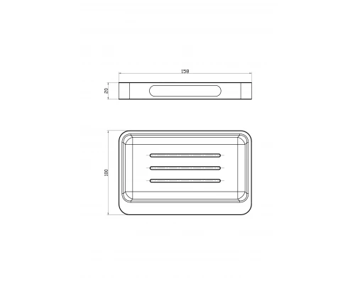 Мыльница с держателем WONZON & WOGHAND, Хром (WW-9524)