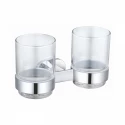 Два стакана для зубных щеток с держателем WONZON & WOGHAND FIRST, Хром (WW-8428)