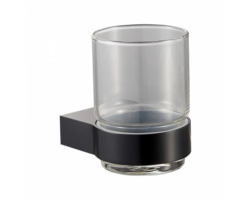 Стакан для зубных щеток с держателем WONZON & WOGHAND CARBON, Черный (WW-7721)