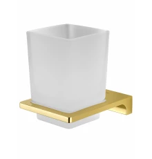 Стакан для зубных щеток с держателем WONZON & WOGHAND ECLIPSE, Глянцевое золото (WW-9121-LG)