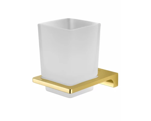 Стакан для зубных щеток с держателем WONZON & WOGHAND ECLIPSE, Глянцевое золото (WW-9121-LG)