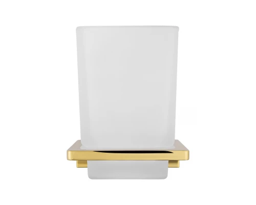 Стакан для зубных щеток с держателем WONZON & WOGHAND ECLIPSE, Глянцевое золото (WW-9121-LG)