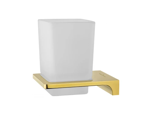 Стакан для зубных щеток с держателем WONZON & WOGHAND ECLIPSE, Глянцевое золото (WW-9121-LG)