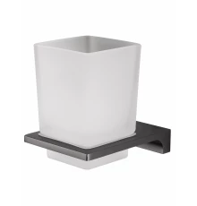 Стакан для зубных щеток с держателем WONZON & WOGHAND ECLIPSE, Темный графит (WW-9121-BGM)