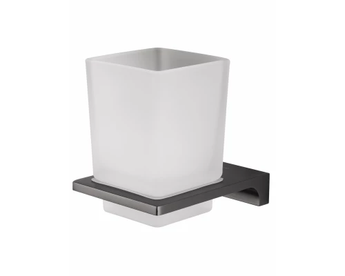 Стакан для зубных щеток с держателем WONZON & WOGHAND ECLIPSE, Темный графит (WW-9121-BGM)