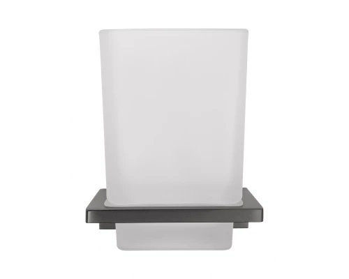 Стакан для зубных щеток с держателем WONZON & WOGHAND ECLIPSE, Темный графит (WW-9121-BGM)