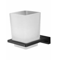 Стакан для зубных щеток с держателем WONZON & WOGHAND ECLIPSE, Черный (WW-9121-BL)