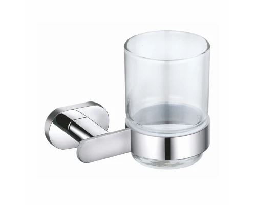 Стакан для зубных щеток с держателем WONZON & WOGHAND FIRST, Хром (WW-8421)
