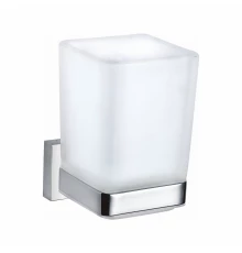 Стакан для зубных щеток с держателем WONZON & WOGHAND FLAT, Хром (WW-9721)