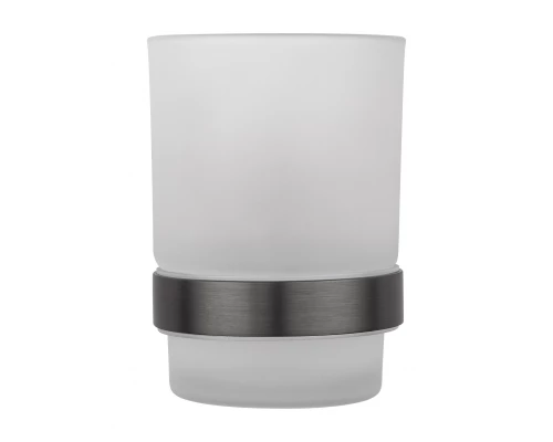 Стакан для зубных щеток с держателем WONZON & WOGHAND GRAFFITY, Темный графит (WW-9321-BGM)