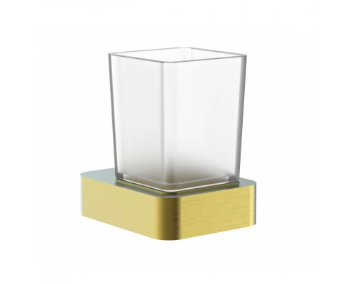 Стакан для зубных щеток с держателем WONZON & WOGHAND LOTTE, Брашированное золото (WW-8321-BG)