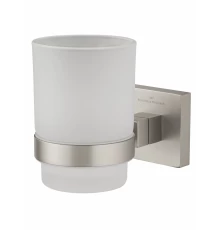 Стакан для зубных щеток с держателем WONZON & WOGHAND POLO, Брашированный никель (WW-8921-BN)