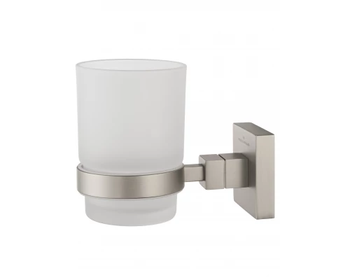 Стакан для зубных щеток с держателем WONZON & WOGHAND POLO, Брашированный никель (WW-8921-BN)