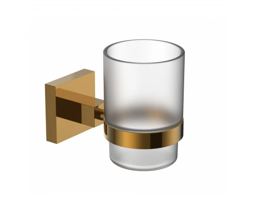 Стакан для зубных щеток с держателем WONZON & WOGHAND POLO, Темное золото (WW-8921-DG)