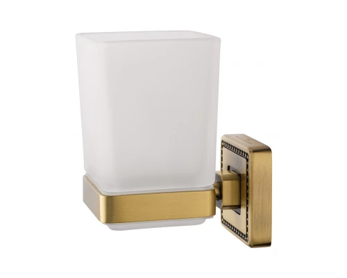 Стакан для зубных щеток с держателем WONZON & WOGHAND ROMA, Бронза (WW-7221)