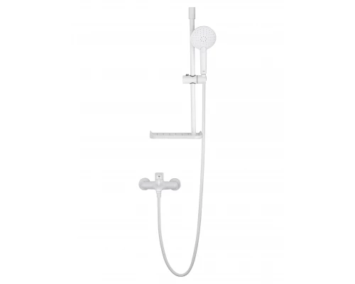 Смеситель для ванны с душевым гарнитуром WONZON & WOGHAND ALFA, Белый матовый (WW-AE3201-MW)