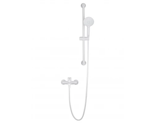 Смеситель для ванны с душевым гарнитуром WONZON & WOGHAND ALFA, Белый матовый (WW-AE3205-MW)