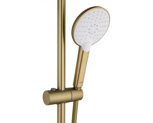 Смеситель для ванны с душевым гарнитуром WONZON & WOGHAND ALFA, Брашированное золото (WW-AE3201-BG)