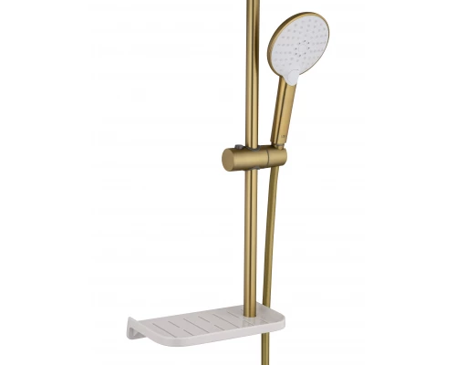 Смеситель для ванны с душевым гарнитуром WONZON & WOGHAND ALFA, Брашированное золото (WW-AE3201-BG)