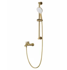 Смеситель для ванны с душевым гарнитуром WONZON & WOGHAND ALFA, Брашированное золото (WW-AE3205-BG)