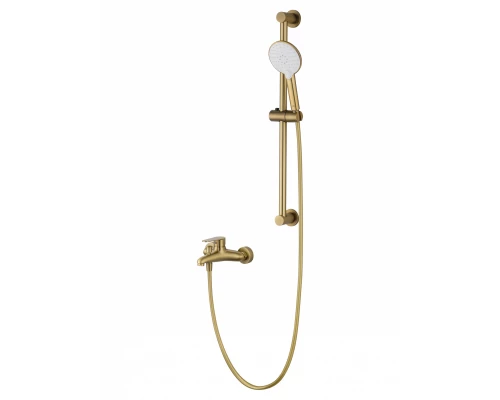 Смеситель для ванны с душевым гарнитуром WONZON & WOGHAND ALFA, Брашированное золото (WW-AE3205-BG)